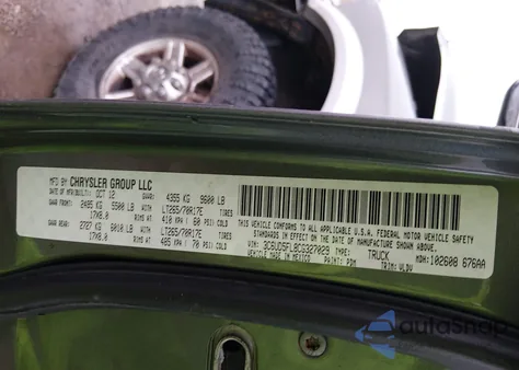 2012 Ram 2500 Laramie z USA, uszkodzony, nr VIN 3C6UD5FL8CG327029